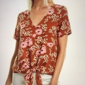 (NWOT) Madewell Tie-Front Top